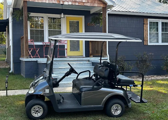 Blue Bungalow W/ Free Golf Cart 1/2 Mi From Square